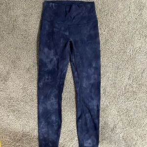LULULEMON BLUE TIE DYE LEGGING